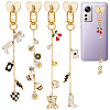 4Pcs Alloy Enamel Pendant Decorations HJEW-PH02418-1