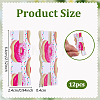 12Pcs Donut Printed Polyester Necklace Anti-Winding Display Cards CDIS-OC0001-14C-2