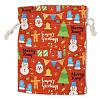 Christmas Theme Cloth Printed Storage Bags ABAG-F010-02C-03-1