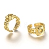 Brass Micro Pave Clear Cubic Zirconia Cuff Rings RJEW-H541-01O-G-2