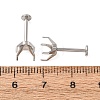 304 Stainless Steel Prong Earring Settings SA-CBA8B85-11E-03-3
