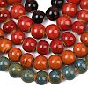 Handmade Fancy Antique Glazed Porcelain Ceramic Round Beads Strands PORC-L019-10mm-M-2