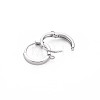 Brass Huggie Hoop Earring Findings KK-S364-158-2