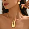 Iron Teardrop Pendant Choker & Stud Earring Sets for Women HI1205-4