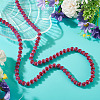1 Strand Baking Paint Glass Beads Strands DGLA-TADJ0001-02B-4