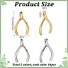 32Pcs 2 Colors Brass Pendants KK-PH0015-45-2