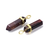 Natural Tiger Eye Pointed Pendants G-G025-01G-37-3