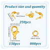 Zinc Alloy Lobster Claw Clasps & Brass End Bead Tips & Jump Rings Findings Kits DIY-GO0002-21G-2