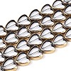 Electroplate Glass Beads Strands X-EGLA-T021-23B-1