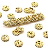 Brass Grade A Crystal Rhinestone Spacer Beads RB-A006-10MM-G-1