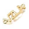 Brass Letter VZLA Links Connector Charms KK-C263-07G-2