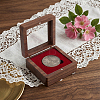 Wood Badge Packing Magnetic Boxes with Acrylic Visible Window Lid CON-WH0095-239A-02-4