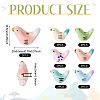 14Pcs 7 Colors Handmade Porcelain Beads PORC-TA0001-18-4