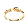 Leopard Brass Micro Pave Cubic Zirconia Bangles for Women BJEW-P281-10G-3