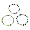 3Pcs 3 Styles Natural Mixed Gemstone & Non-magnetic Synthetic Hematite & Shell Pearl Beaded Bracelets for Women BJEW-JB13895-4