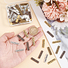 GOMAKERER 96Pcs 4 Colors Tibetan Style Alloy Connector Charms FIND-GO0002-11-3