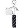 1Pc Heart Alloy & 667 Stainless Steel Macrame Pouch Pendant Decorations HJEW-CP0001-49A-7