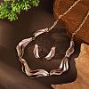 Alloy Enamel Wave Pendant Necklaces & Stud Earrings Sets for Women FS-WG9F57A-01-1