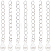 10Pcs 925 Sterling Silver Curb Chain Extender STER-BBC0006-11-1