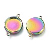 Ion Plating(IP) 304 Stainless Steel Cabochon Connector Settings STAS-I161-03E-M-2