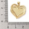 Heart Brass Micro Pave Cubic Zirconia Pendants KK-K385-045G-4