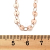 Brass Cable & Flat Sequin Chains Necklaces for Women NJEW-D302-44RG-5