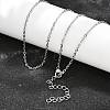 Non-Tarnish 304 Stainless Steel Cable Chain Necklace X-STAS-T040-PJ204-80-2