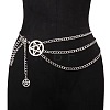 Pentagram Alloy with Aluminium 3 Layer Waist Belly Chains for Women FS-WGF67DF-01-1