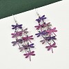 430 Stainless Steel Dragonfly Dangle Earrings EJEW-A137-04P-05-2