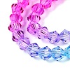 Gradient Color Baking Paint Glass Bead Strands LS-DGLA-A039-T6mm-A08-3