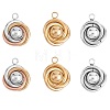 6Pcs 3 Colors 304 Stainless Steel Pendants STAS-SZ0002-51-1