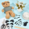 400Pcs 4 Styles Felt Craft Doll Eyelash DIY-GF0013-62-4