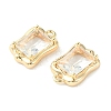 Brass Micro Pave Clear Cubic Zirconia Charms KK-L208-08G-3