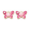 Rack Plating Alloy Enamel and ABS Imitation Pearl and Acrylic Pendants ENAM-T091-64B-1