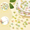 40Pcs 8 Colors Frosted Acrylic Pendants PALLOY-YW00177-3