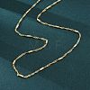 Brass Singapore Chains Necklaces for Women NJEW-D302-04G-2