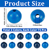 150Pcs 2 Colors Spray Painted Round Natural Schima Wood Beads WOOD-PA0001-70-2