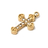 304 Stainless Steel with Rhinestone Pendants STAS-Z179-32G-2
