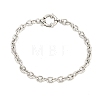 304 Stainless Steel Cable Chain Bracelets for Women BJEW-Q344-05P-1