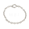 Non-Tarnish 304 Stainless Steel Cable Chain Bracelets for Women BJEW-Q344-05P-1