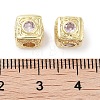 Brass Micro Pave Cubic Zirconia Beads KK-C051-28G-05-3