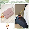 Glass Rhinestone & Alloy Enamel Keychains KEYC-YW00293-6