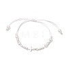 Cross Alloy Link Bracelets BJEW-JB11528-02-2