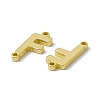 Rack Plating Brass Letter Connector Charms KK-C007-38G-F-3