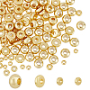 160Pcs 4 Style Brass Flat Round Spacer Beads KK-FH0006-43-1