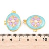 Brass Locket Pendants KK-D232-01G-4