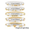 5Pcs Brass Beads Stretch Bracelets for Women CW0227-1-2