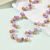 304 Stainless Steel & Rondelle Natural Amethyst Beaded Necklaces for Women NJEW-C119-03B-2