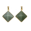 Natural Green Aventurine Pendants G-H359-03G-05-1