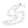 304 Stainless Steel 8MM and 12MM Ring Link Chain Necklaces NJEW-P343-02B-P-4